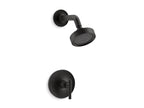 KOHLER K-TS14422-4-BL Purist Rite-Temp Shower Trim Kit With Lever Handle, 2.5 Gpm - Matte Black