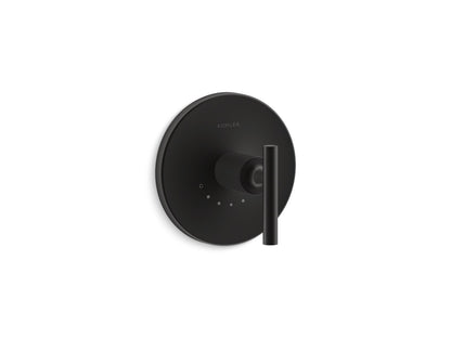 KOHLER K-T14488-4-BL Purist MasterShower temperature control valve trim with lever handle - Matte Black