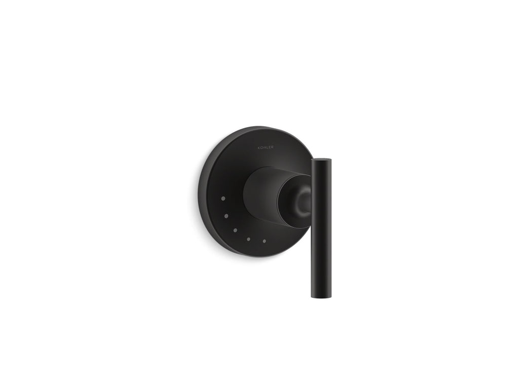 KOHLER K-T14490-4-BL Purist Mastershower Volume Control Valve Trim With Lever Handle - Matte Black