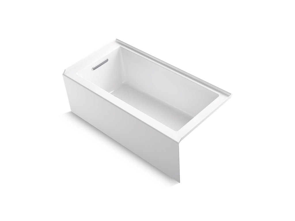 KOHLER K-1956-LA-96 Underscore 60" X 30" Alcove Bath, Left Drain - Biscuit