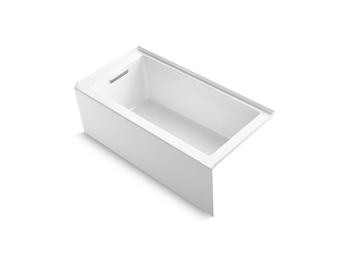 KOHLER K-1956-LA-96 Underscore 60" X 30" Alcove Bath, Left Drain - Biscuit