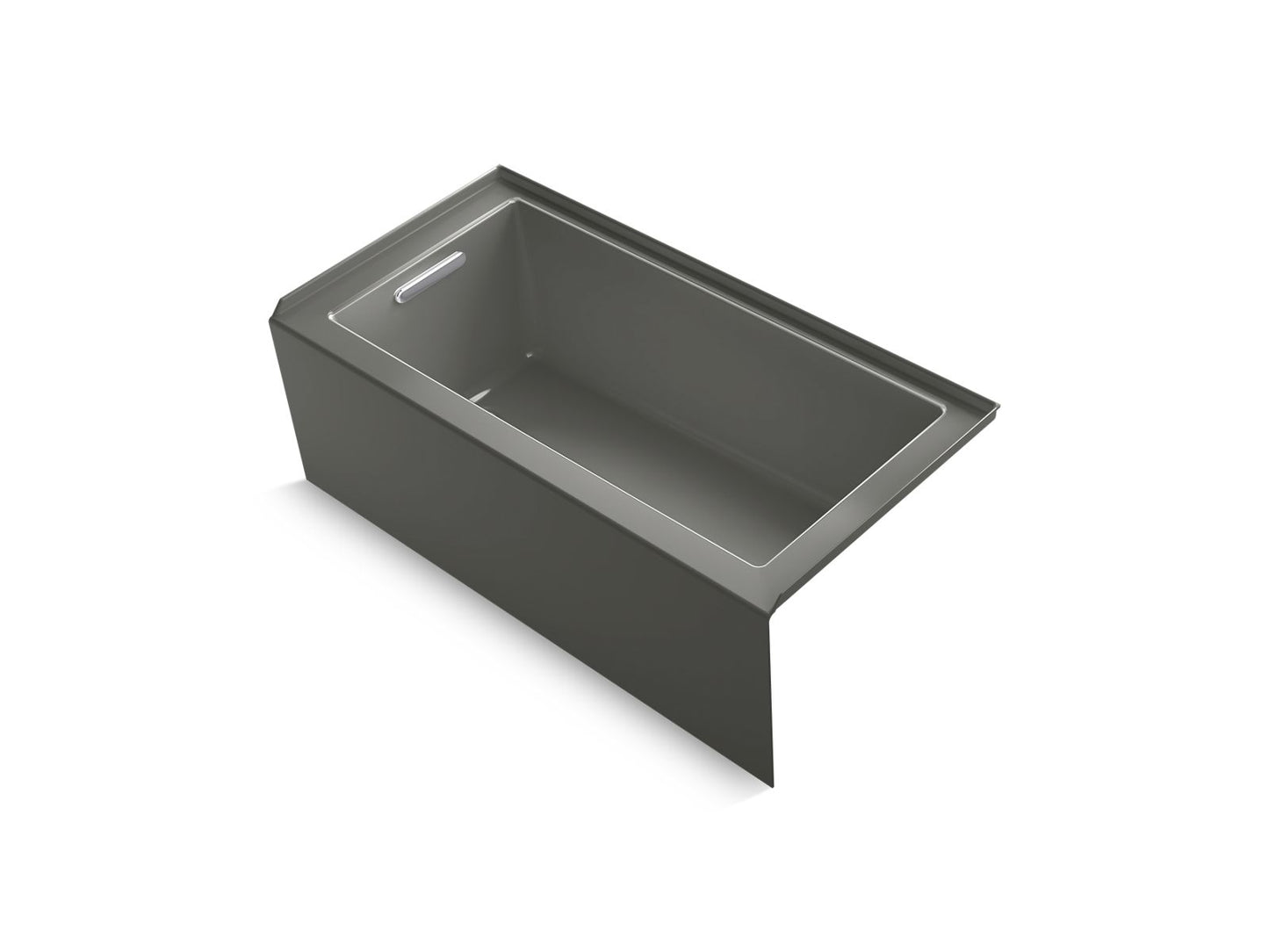 KOHLER K-1956-LA-58 Underscore 60" X 30" Alcove Bath, Left Drain In Thunder Grey