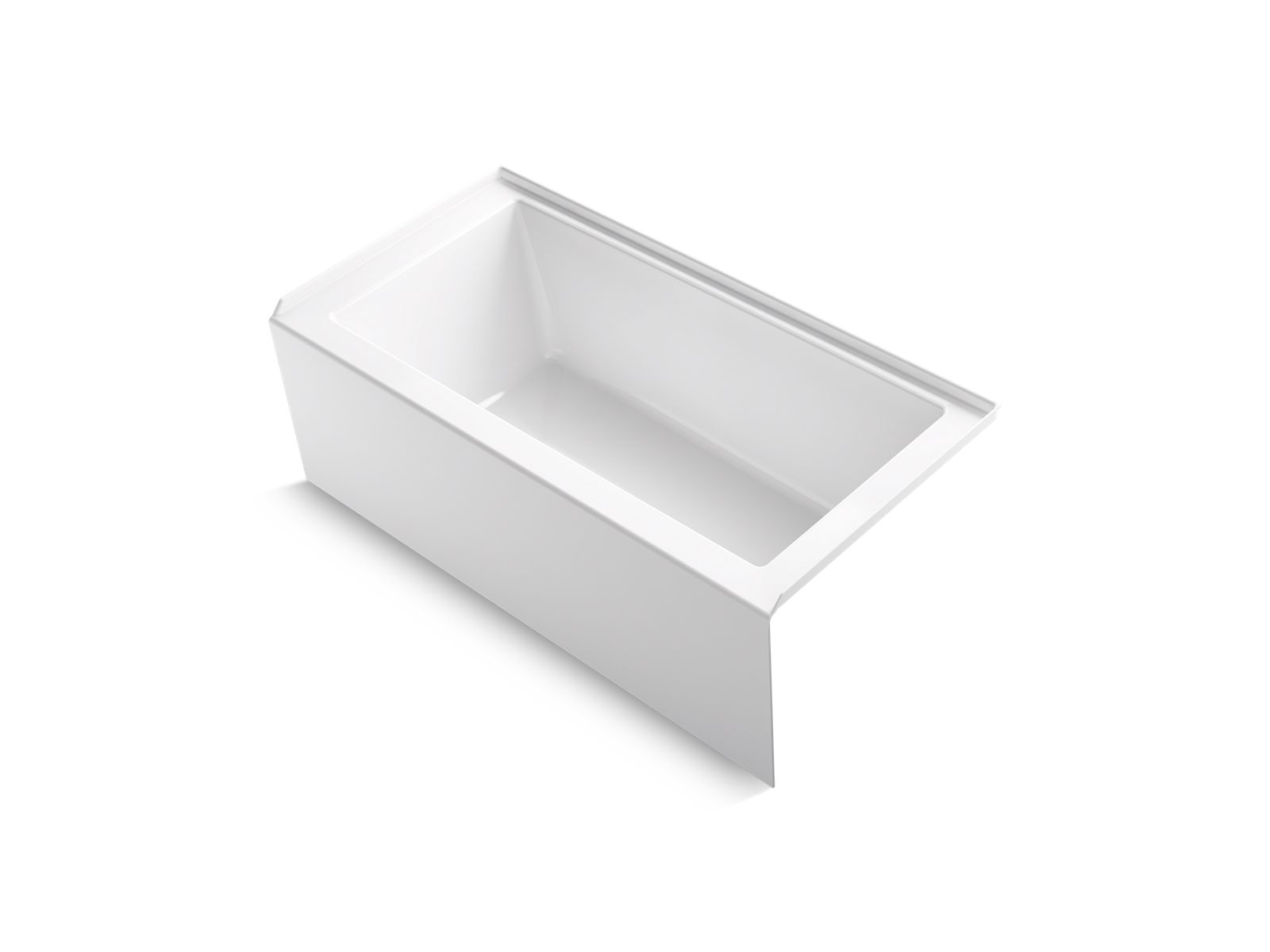 KOHLER K-20201-RA-0 Underscore 60" X 30" Alcove Bath, Right Drain - White