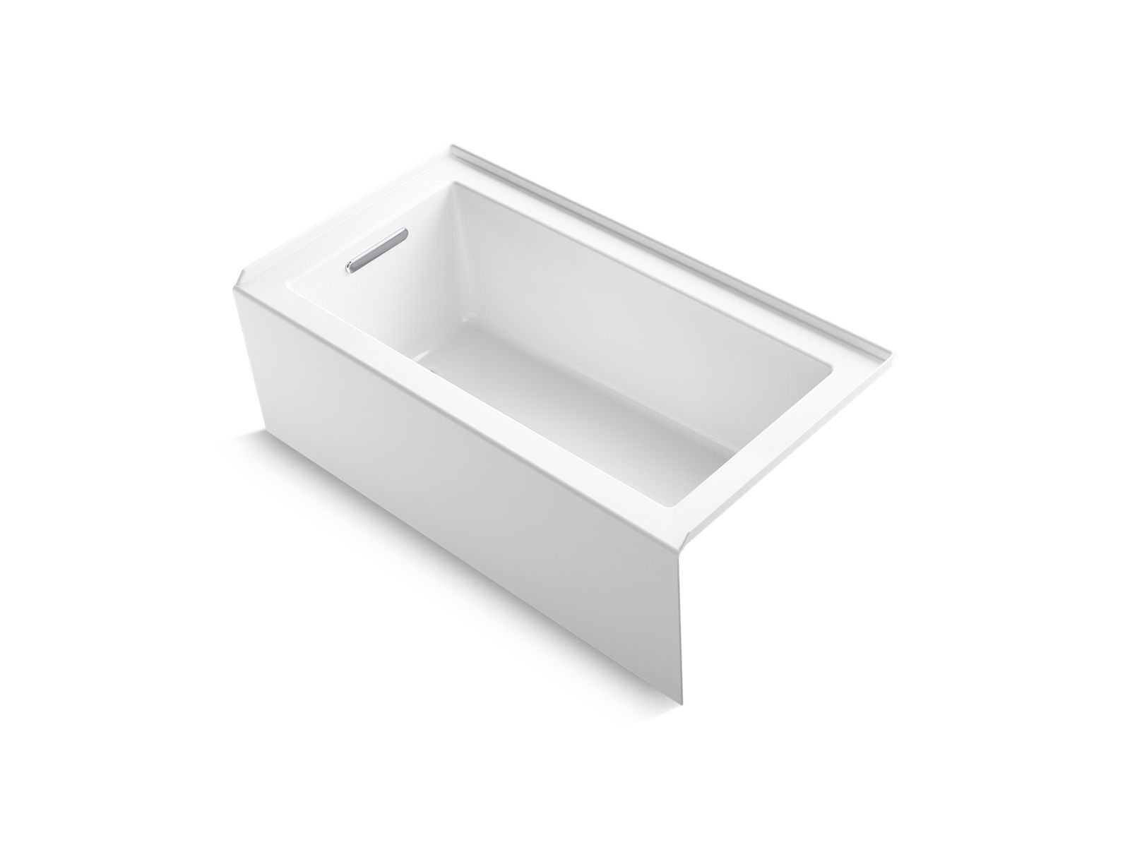KOHLER K-1957-LA-96 Underscore 60" X 32" Alcove Bath, Left Drain - Biscuit