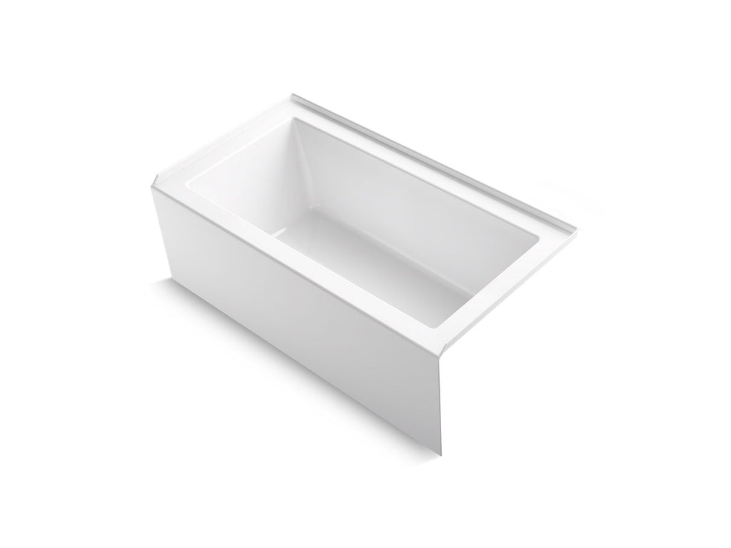 KOHLER K-1957-RA-0 Underscore 60" X 32" Alcove Bath Right Drain - White