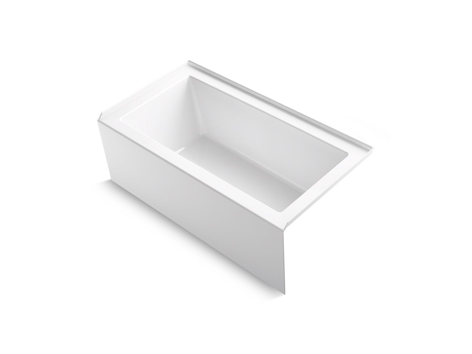 KOHLER K-1957-RA-0 Underscore 60" X 32" Alcove Bath Right Drain - White