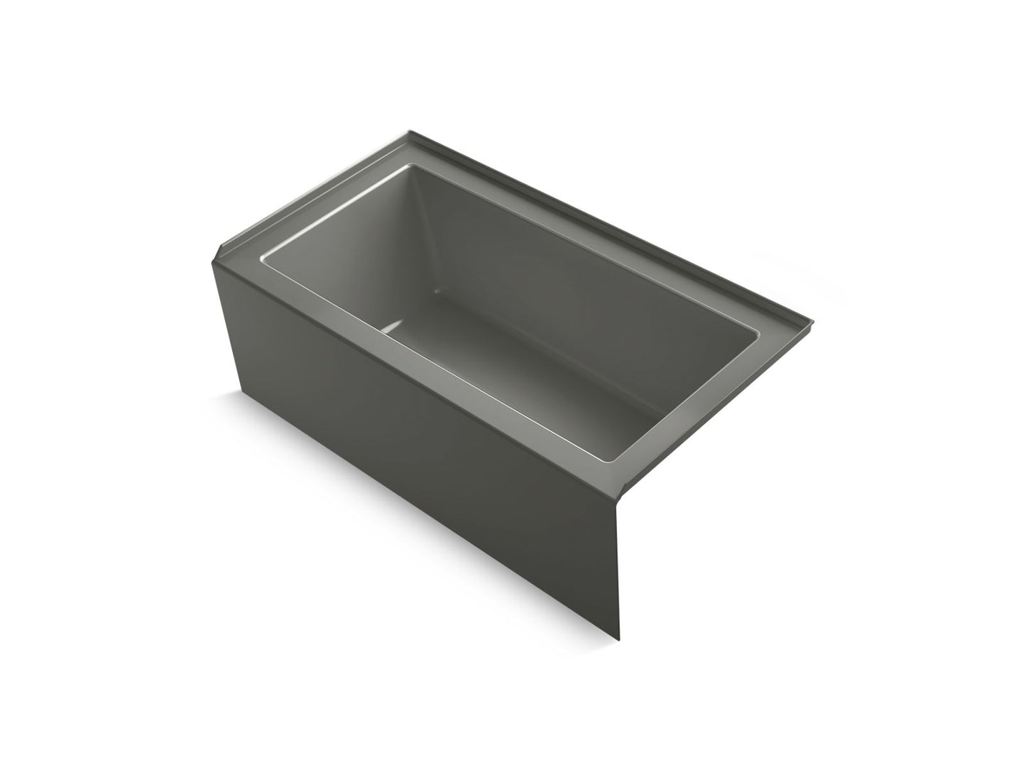 KOHLER K-1957-RA-58 Underscore 60" X 32" Alcove Bath Right Drain In Thunder Grey