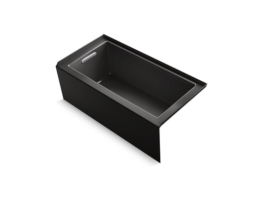 KOHLER K-1956-LA-7 Underscore 60" X 30" Alcove Bath, Left Drain In Black Black