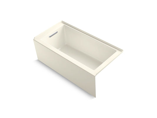 KOHLER K-1956-LA-96 Underscore 60" X 30" Alcove Bath, Left Drain In Biscuit