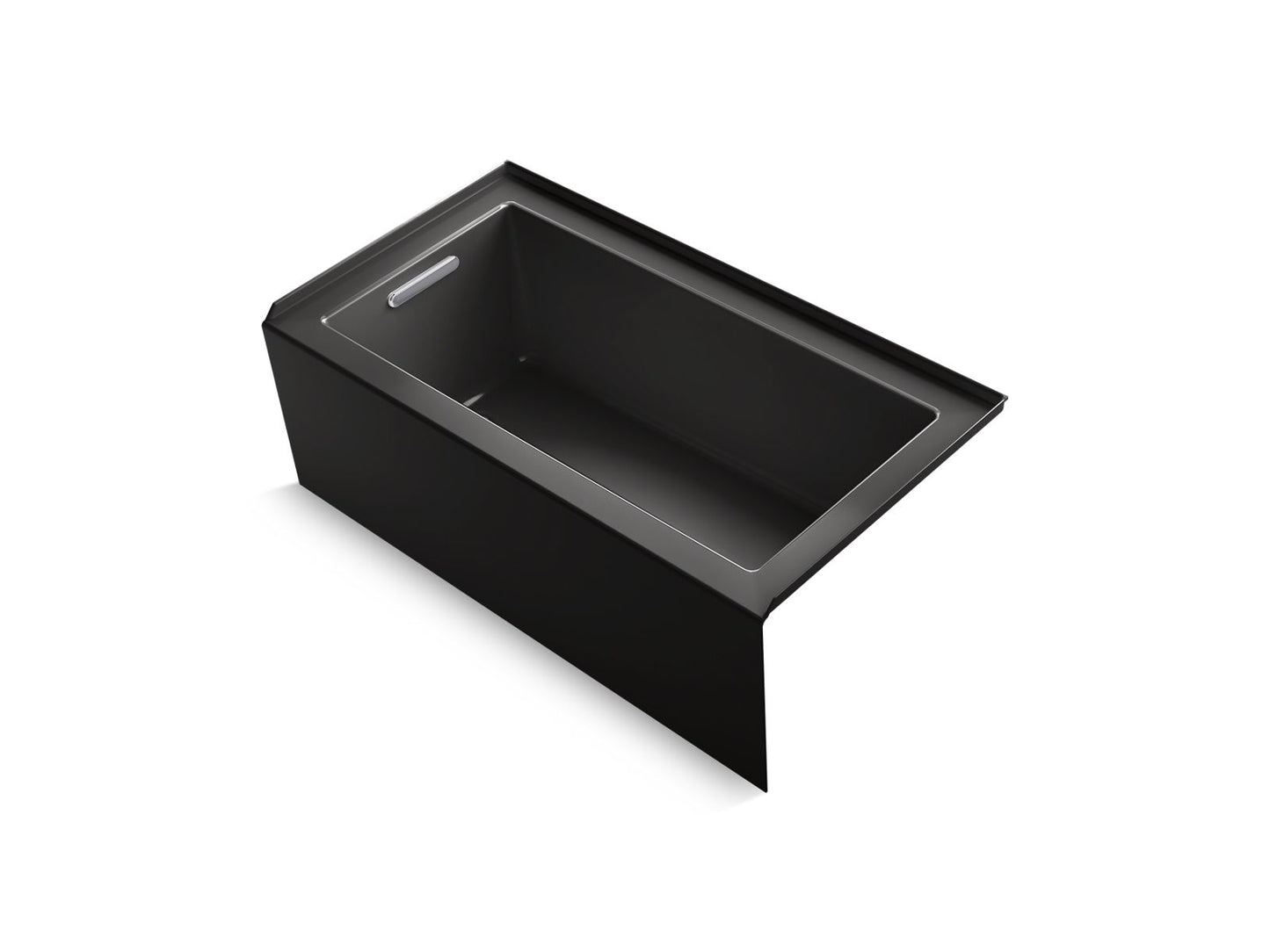 KOHLER K-1957-LA-7 Underscore 60" X 32" Alcove Bath, Left Drain In Black Black