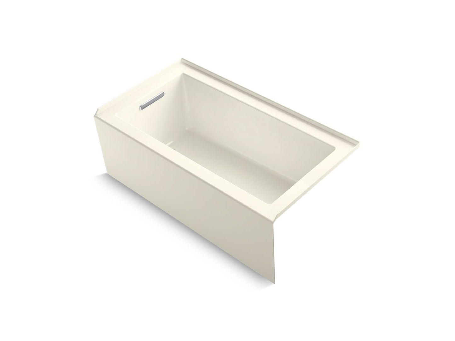 KOHLER K-1957-LA-96 Underscore 60" X 32" Alcove Bath, Left Drain In Biscuit