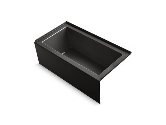 KOHLER K-1957-RA-7 Underscore 60" X 32" Alcove Bath Right Drain In Black Black