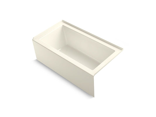 KOHLER K-1957-RA-96 Underscore 60" X 32" Alcove Bath Right Drain In Biscuit