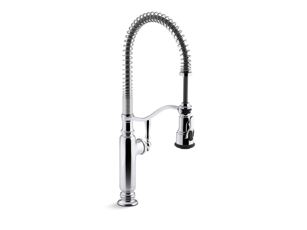 KOHLER K-77515-CP Tournant Semi-Professional Kitchen Sink Faucet With Three-Function Sprayhead - Polished Chrome