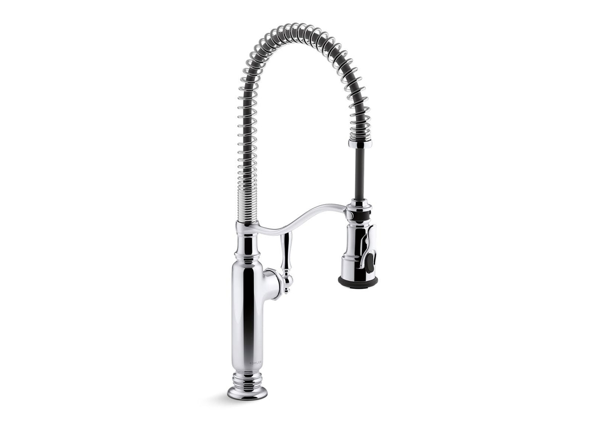 KOHLER K-77515-CP Tournant Semi-Professional Kitchen Sink Faucet With Three-Function Sprayhead - Polished Chrome