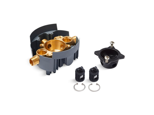 KOHLER K-P8300-KSL-NA Rite-Temp Valve body rough-in with service stops (supplied loose) and universal inlets, project pack