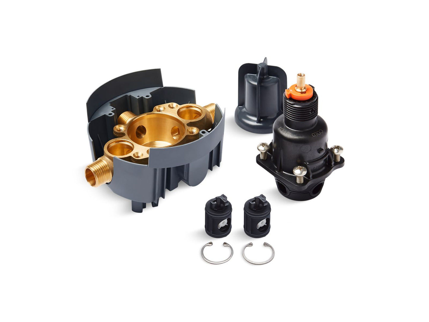KOHLER K-8304-KSL-NA Rite-Temp Pressure-balancing valve body and cartridge kit with service stops (supplied loose)