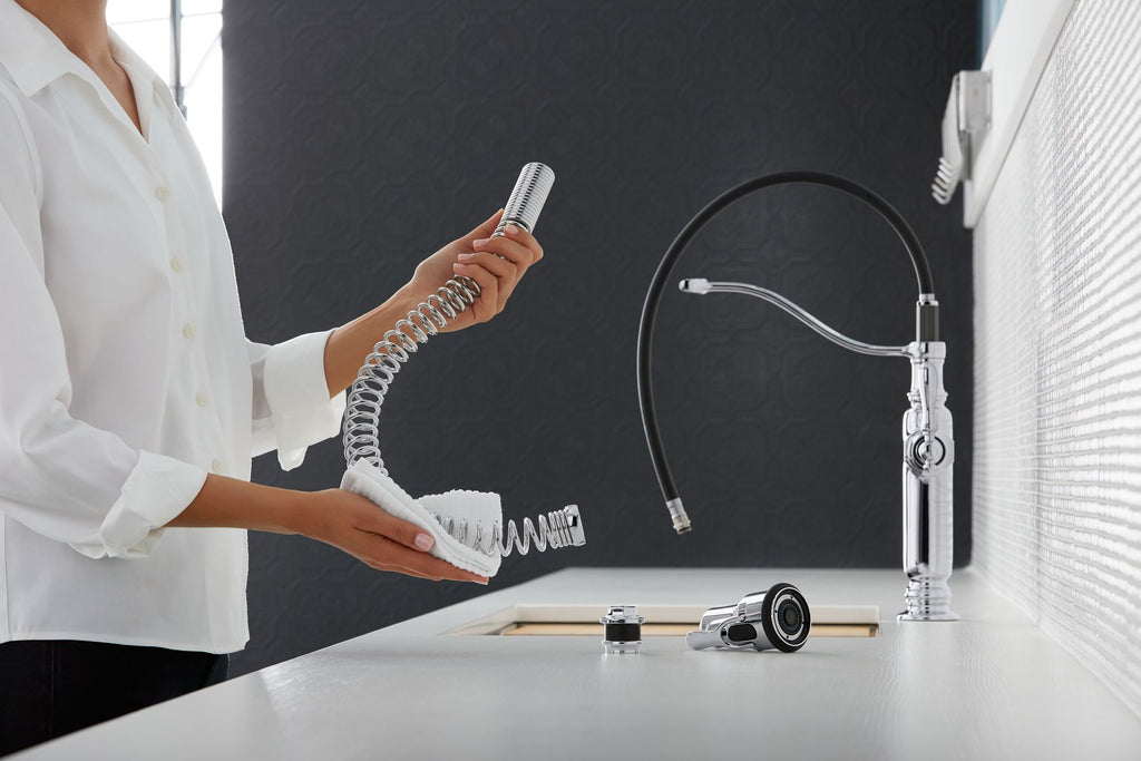 KOHLER K-77515-CP Tournant Semi-Professional Kitchen Sink Faucet With Three-Function Sprayhead - Polished Chrome