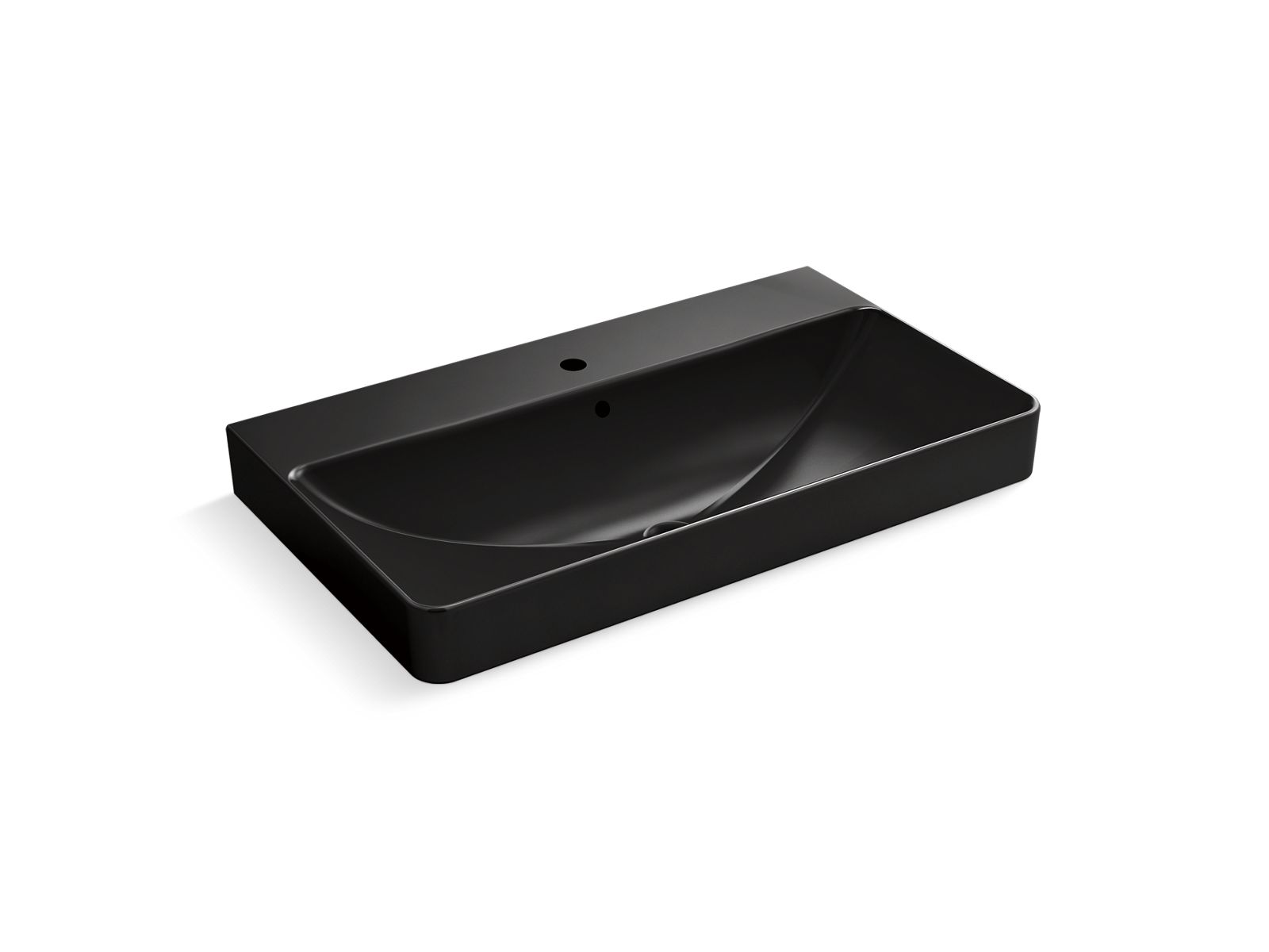 KOHLER K-2749-1-7 Vox 35-1/2" rectangular vessel bathroom sink - Black Black