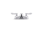 KOHLER K-400T20-4ANA-CP Triton Bowe 0.5 Gpm Centerset Bathroom Sink Faucet With Aerated Flow And Lever Handles, Drain Not Included - Polished Chrome