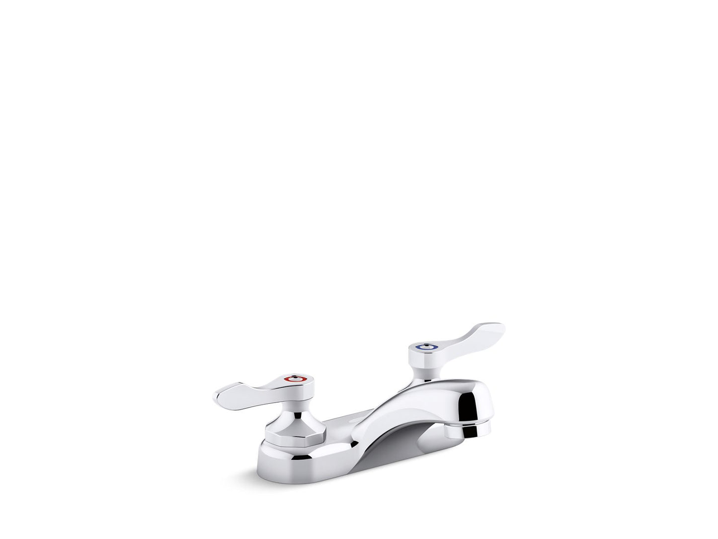 KOHLER K-400T20-4AKA-CP Triton Bowe 1.0 Gpm Centerset Bathroom Sink Faucet With Aerated Flow And Lever Handles, Drain Not Included In Polished Chrome