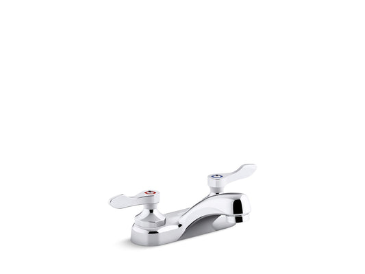 KOHLER K-400T20-4AKA-CP Triton Bowe 1.0 Gpm Centerset Bathroom Sink Faucet With Aerated Flow And Lever Handles, Drain Not Included In Polished Chrome