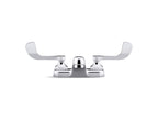 KOHLER K-400T20-5ANA-CP Triton Bowe 0.5 Gpm Centerset Bathroom Sink Faucet With Aerated Flow And Wristblade Handles, Drain Not Included - Polished Chrome