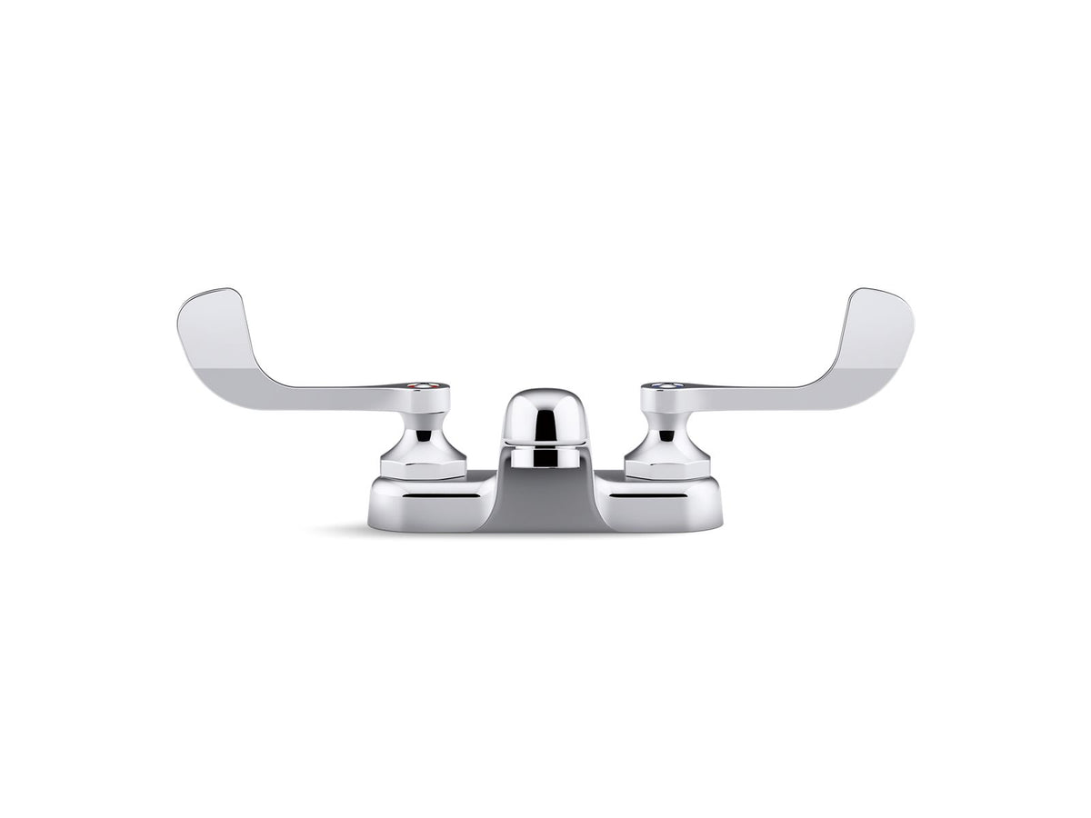KOHLER K-400T20-5ANA-CP Triton Bowe 0.5 Gpm Centerset Bathroom Sink Faucet With Aerated Flow And Wristblade Handles, Drain Not Included - Polished Chrome