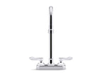 KOHLER K-400T70-4ANA-CP Triton Bowe 0.5 Gpm Centerset Bathroom Sink Faucet With Aerated Flow, Gooseneck Spout And Lever Handles, Drain Not Included - Polished Chrome