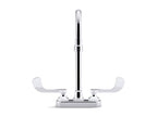 KOHLER K-400T70-5ANL-CP Triton Bowe 0.5 Gpm Centerset Bathroom Sink Faucet With Laminar Flow, Gooseneck Spout And Wristblade Handles, Drain Not Included - Polished Chrome