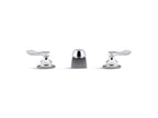 KOHLER K-800T20-4AKL-CP Triton Bowe 1.0 Gpm Widespread Bathroom Sink Faucet With Laminar Flow And Lever Handles, Drain Not Included - Polished Chrome