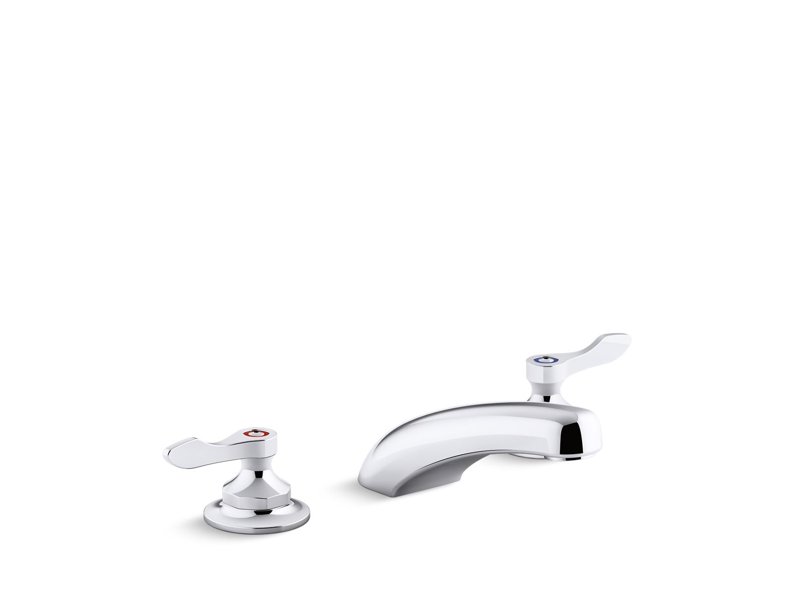 KOHLER K-800T20-4ANL-CP Triton Bowe 0.5 Gpm Widespread Bathroom Sink Faucet With Laminar Flow And Lever Handles, Drain Not Included - Polished Chrome