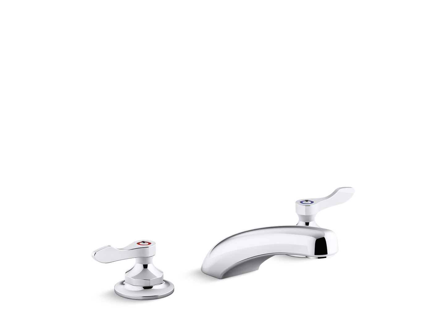 KOHLER K-800T20-4ANL-CP Triton Bowe 0.5 gpm widespread bathroom sink faucet with laminar flow and lever handles, drain not included - Polished Chrome