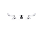 KOHLER K-800T20-5ANA-CP Triton Bowe 0.5 Gpm Widespread Bathroom Sink Faucet With Aerated Flow And Wristblade Handles, Drain Not Included - Polished Chrome