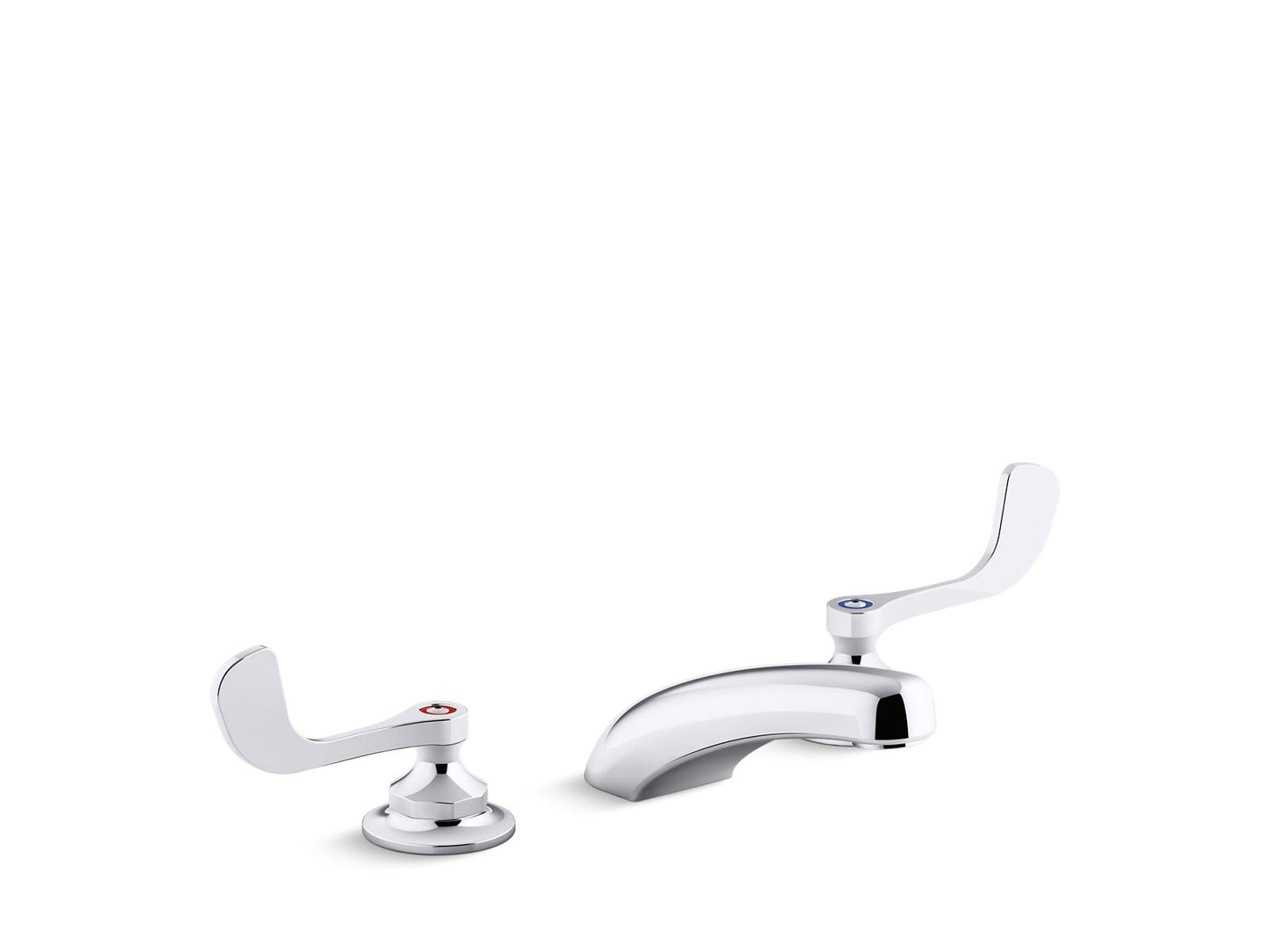 KOHLER K-800T20-5AKA-CP Triton Bowe 1.0 Gpm Widespread Bathroom Sink Faucet With Aerated Flow And Wristblade Handles, Drain Not Included In Polished Chrome