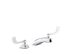 KOHLER K-800T20-5ANL-CP Triton Bowe 0.5 Gpm Widespread Bathroom Sink Faucet With Laminar Flow And Wristblade Handles, Drain Not Included - Polished Chrome