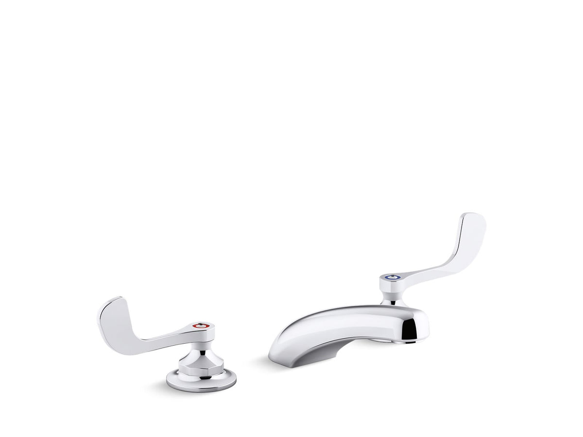 KOHLER K-800T20-5ANL-CP Triton Bowe 0.5 Gpm Widespread Bathroom Sink Faucet With Laminar Flow And Wristblade Handles, Drain Not Included - Polished Chrome