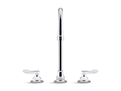 KOHLER K-800T70-4ANA-CP Triton Bowe 0.5 gpm widespread bathroom sink faucet with aerated flow, gooseneck spout and lever handles, drain not included - Polished Chrome