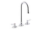 KOHLER K-800T70-4AKA-CP Triton Bowe 1.0 Gpm Widespread Bathroom Sink Faucet With Aerated Flow, Gooseneck Spout And Lever Handles, Drain Not Included - Polished Chrome