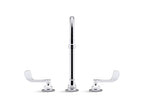 KOHLER K-800T70-5ANL-CP Triton Bowe 0.5 Gpm Widespread Bathroom Sink Faucet With Laminar Flow, Gooseneck Spout And Wristblade Handles, Drain Not Included - Polished Chrome