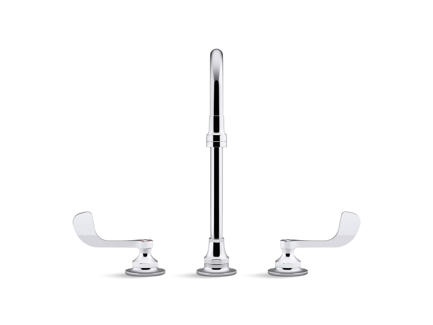 KOHLER K-800T70-5ANL-CP Triton Bowe 0.5 gpm widespread bathroom sink faucet with laminar flow, gooseneck spout and wristblade handles, drain not included - Polished Chrome