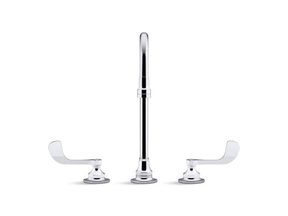 KOHLER K-800T70-5ANL-CP Triton Bowe 0.5 gpm widespread bathroom sink faucet with laminar flow, gooseneck spout and wristblade handles, drain not included - Polished Chrome