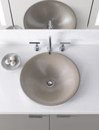 KOHLER K-77714-TB2 Shagreen Carillon 17-1/2" Round Drop-In Bathroom Sink, No Overflow - Ebony Pearl