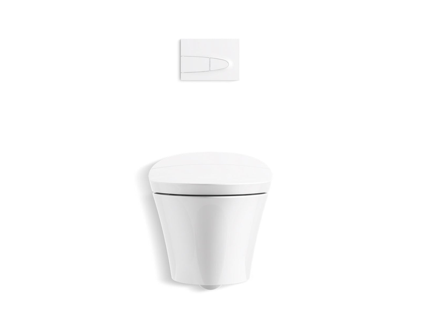 KOHLER K-5402-0 Veil One-Piece Elongated Smart Toilet, Dual-Flush In White