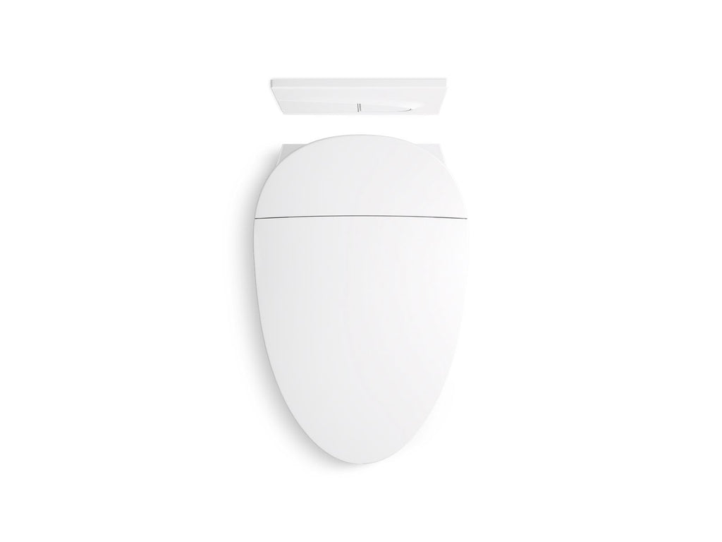 KOHLER K-76395-0 Veil Wall-Hung Compact Elongated Smart Toilet Bowl, Dual-Flush - White