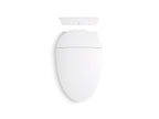 KOHLER K-76395-0 Veil Wall-Hung Compact Elongated Smart Toilet Bowl, Dual-Flush - White