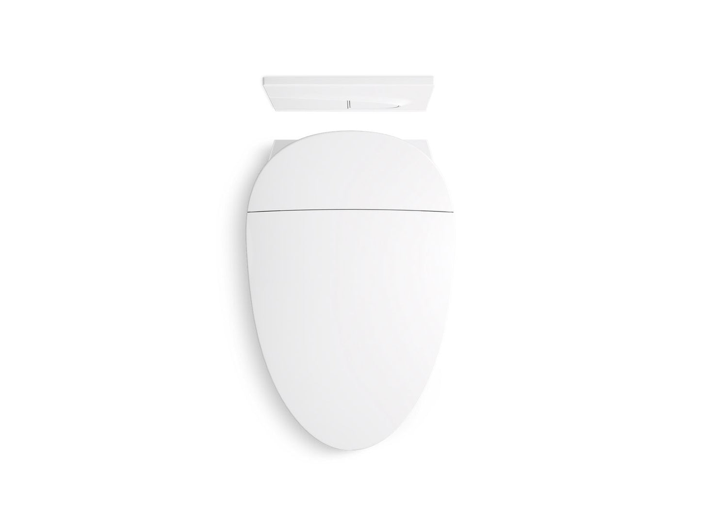 KOHLER K-76395-0 Veil Wall-Hung Compact Elongated Smart Toilet Bowl, Dual-Flush In White