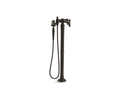 KOHLER K-T72790-9M-2BZ Artifacts Floor-Mount Bath Filler Trim With Handshower In Oil-Rubbed Bronze