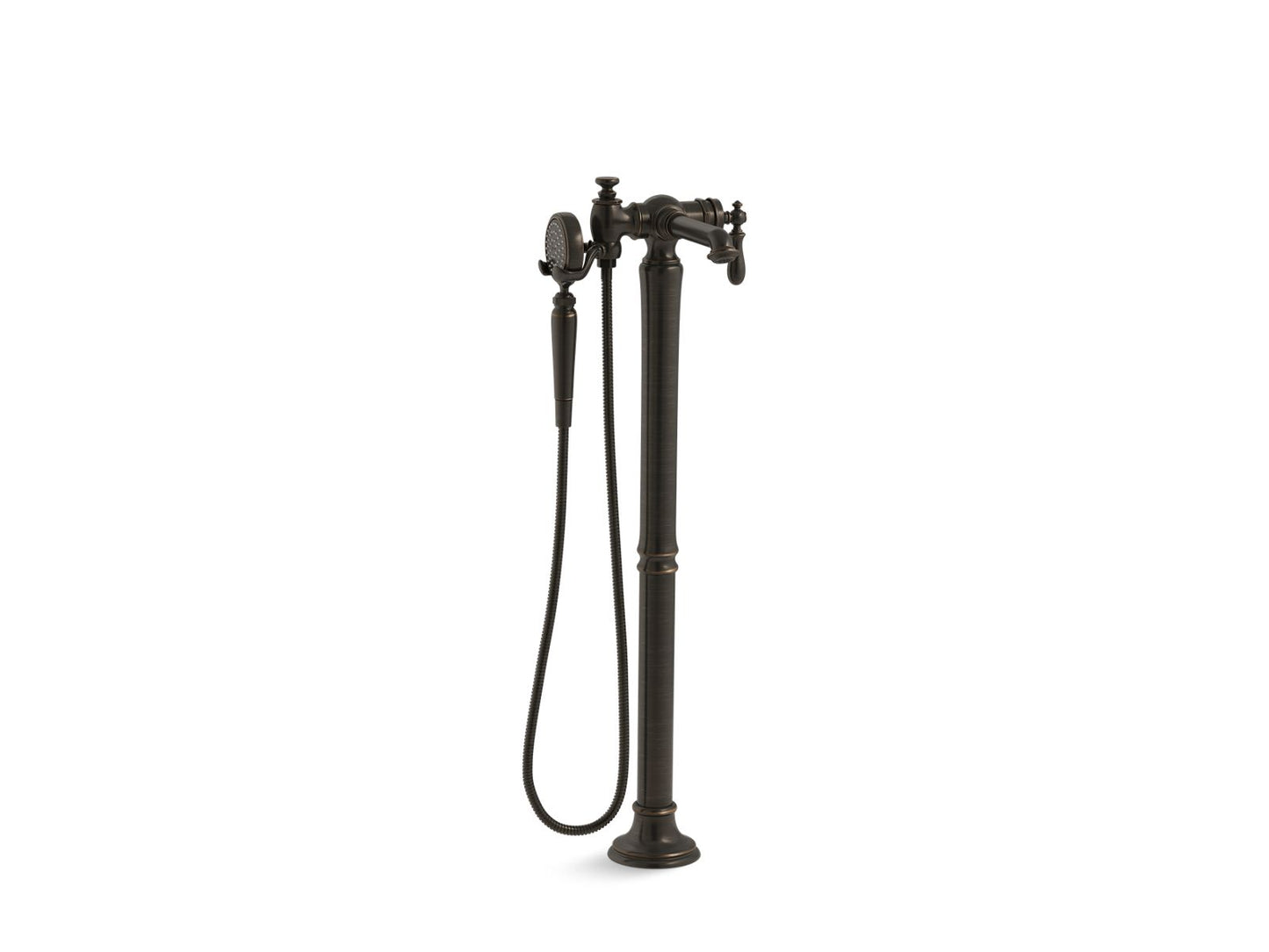 KOHLER K-T72790-9M-2BZ Artifacts Floor-Mount Bath Filler Trim With Handshower In Oil-Rubbed Bronze