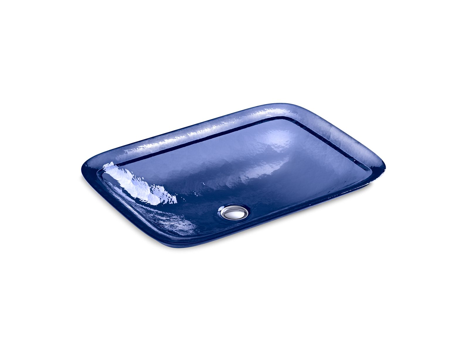 KOHLER K-2773-TG6 Inia 20-3/4" Rectangular Drop-In Bathroom Sink, No Overflow - Translucent Sapphire
